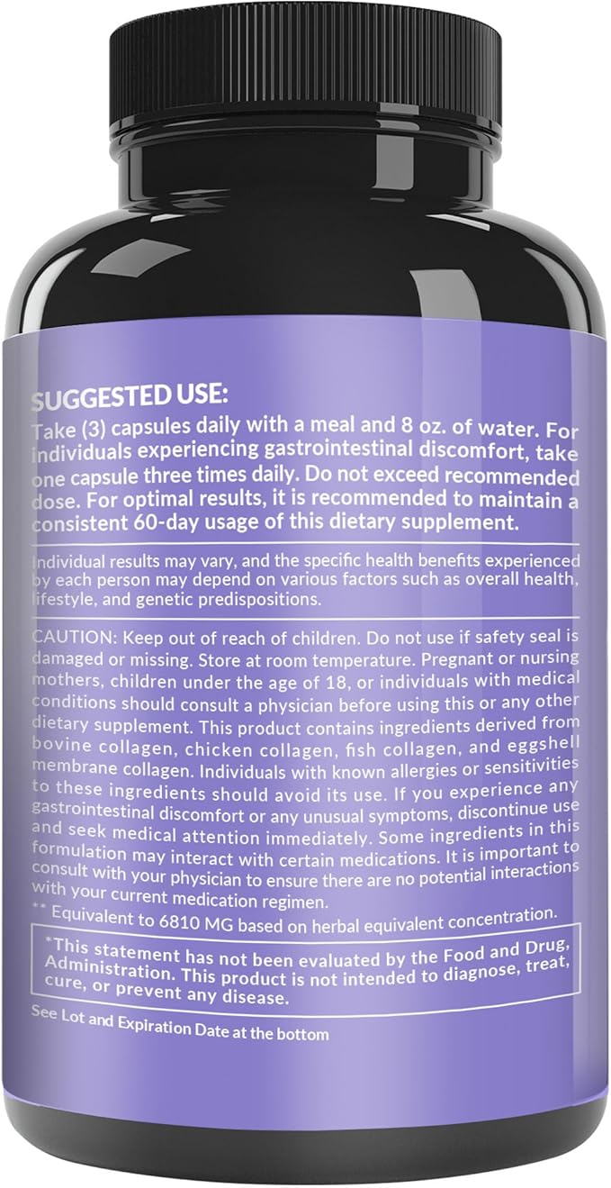 27-in-1 Hair Skin and Nails Vitamins (6810mg) with Biotin 10000mcg - Collagen Supplements for Men and Women - Keratin Supplements with Probiotics and Saw Palmetto, 90ct