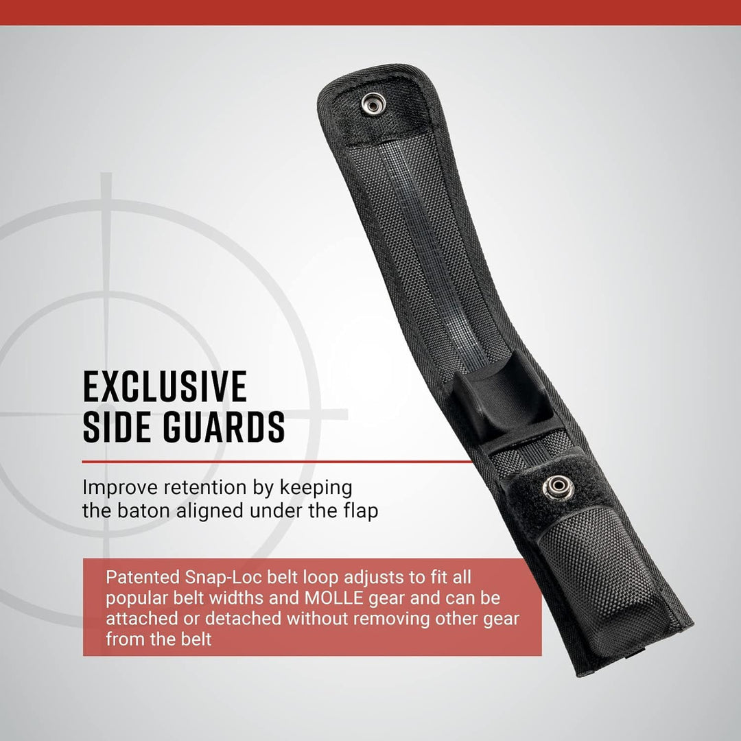 ASP Duty Scabbard Baton Holder T-Series Self-Defense Baton, Holds Expandable Baton for Police, Law Enforcement, Security Guards, 50cm