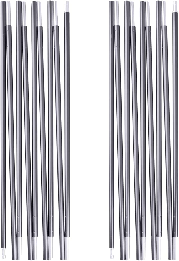 TRIWONDER Tent Pole 2 PCS - Aluminium Rod Tent Pole Replacement Accessories Tent Bar Tent Building Supporting Rod Awning Frames Kit for Hiking Camping