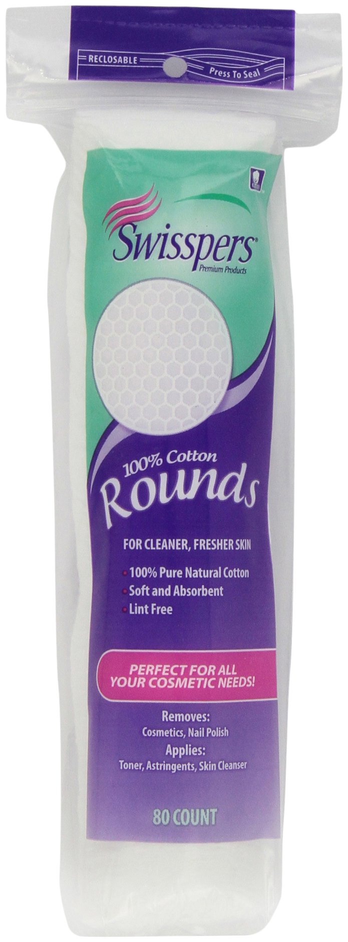 Swisspers Multicare Cotton Rounds, 80 Count