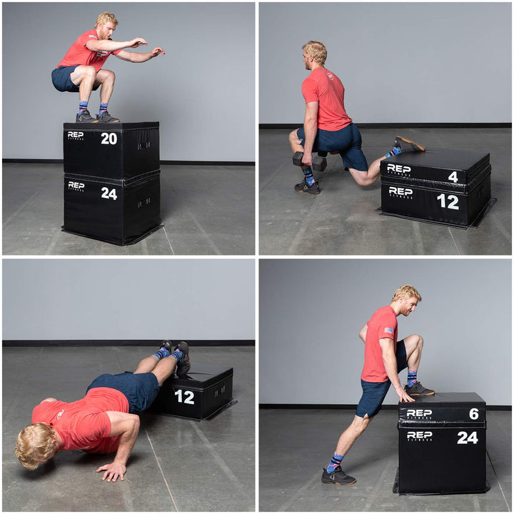 Rep Foam Soft Plyo Box for Plyometric Exercises and Conditioning - 6 inch Height