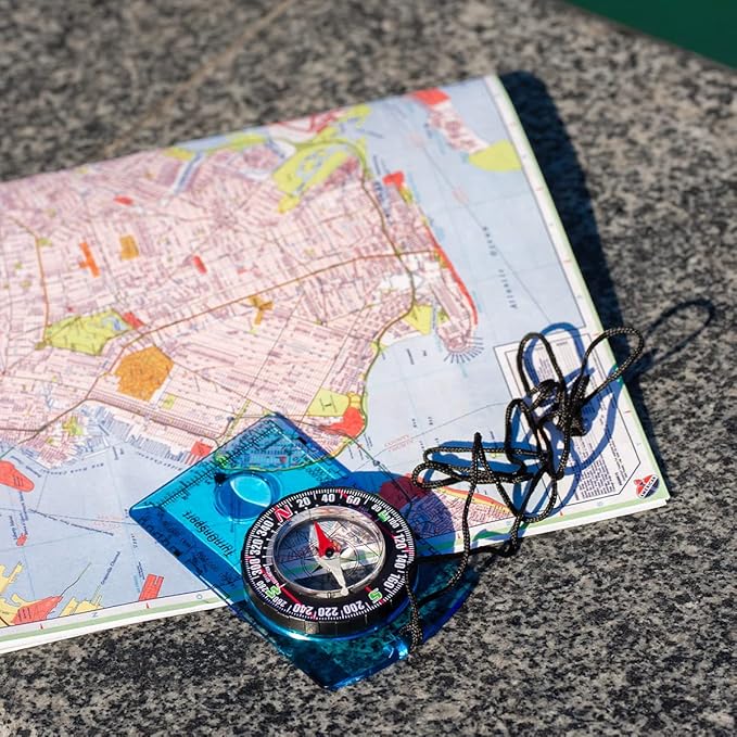 TurnOnSport Orienteering Compass - Advanced Scout Compass for Hiking, Camping, and Backpacking - Best Survival Gifts for Kids