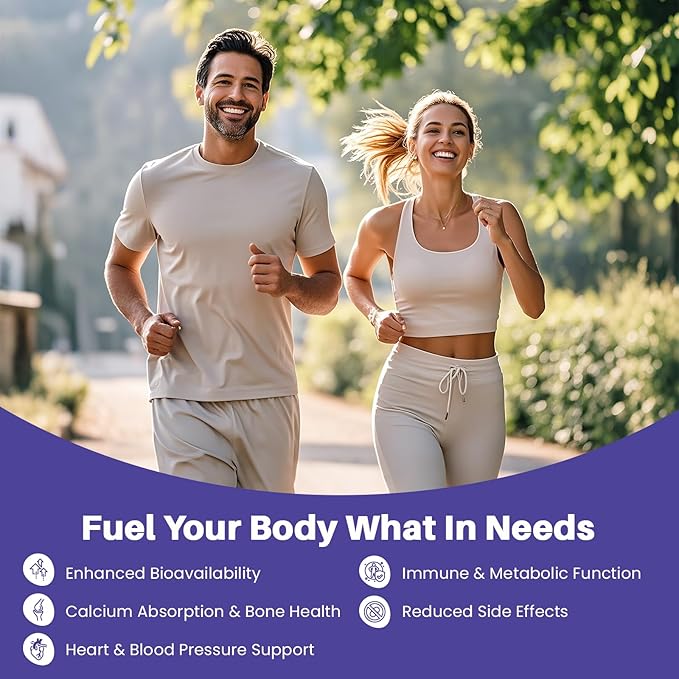 Magnesium Potassium Vitamin D3 K2 10000IU Supplement - Supports Bone, Heart, Immune Health, Mood Balance & Energy for Women & Men - Enhanced Absorption, Non-GMO - 60 Capsules