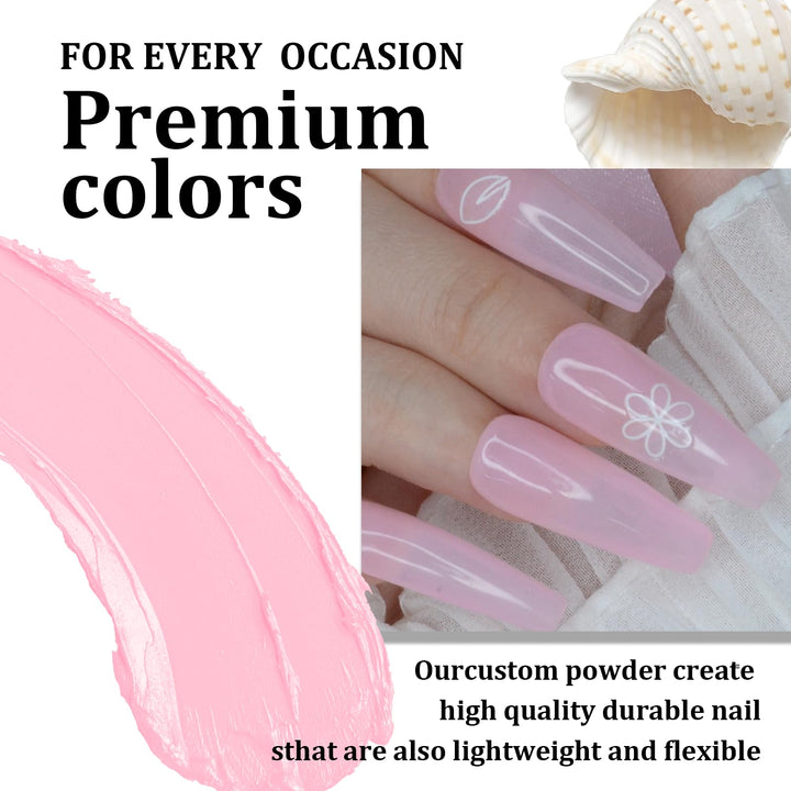 EODCI 1 Oz/28g Pink Dip Powder, Neutral Nail Dipping Powder for Long-lasting 28 Days+ Dip Nail Art French Manicure Nail Starter & Professional Home DIY Salon Use, No Needed Nail Lamp Curing
