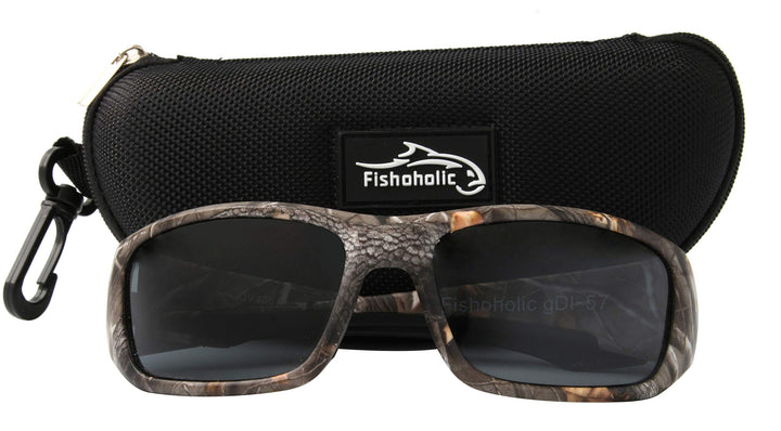 Fishoholic BiFocal - x1.5 x2.0 x2.5 (Reader) - Polarized Bi-Focal Fishing Sunglasses - UV400 Great Fishing Gift for Father Dad (2.5-CAMO-MB)