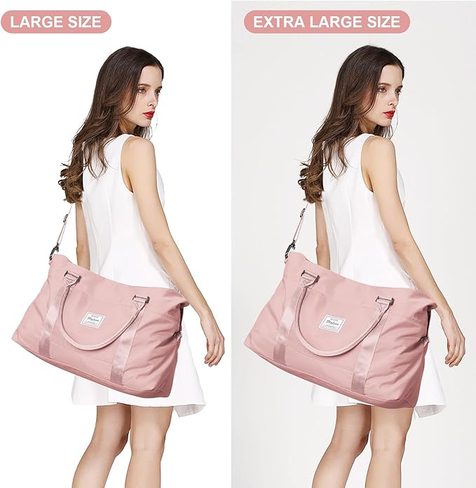 Travel Duffel Bag,Sports Tote Gym Bag,Shoulder Weekender Overnight Bag for Women