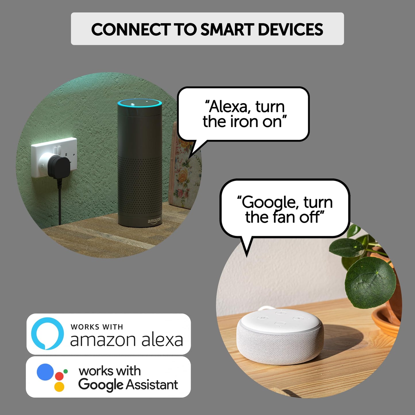 Defender Smart Plug WiFi - Alexa & Google Home Compatible Wireless Voice Controlled Outlet - Remote Control Timer Socket for Home Automation - Smart Wifi Socket