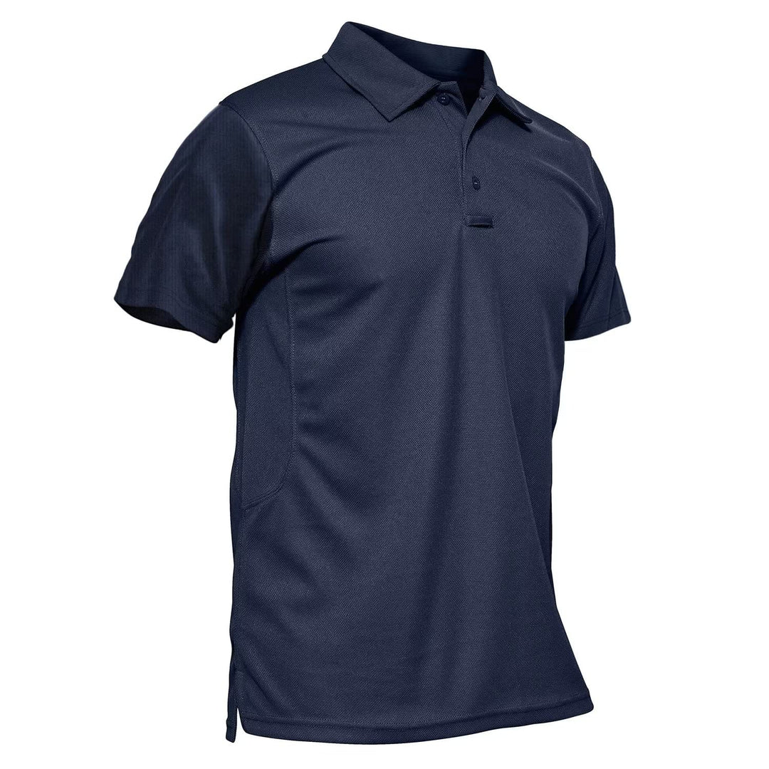 MAGCOMSEN Navy Blue Polo Shirts for Men T Shirts Short-Sleeve Hiking Shirts Hunting Shirt Tactical Shirts Navy S