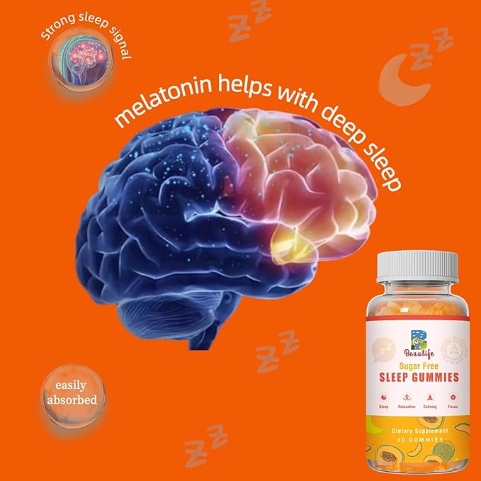 （2 Pack） 5 mg Melatonin Gummies, Sleep Support for Adults, Melatonin Supplements for Sleeping, 120 Cantaloupe Flavored