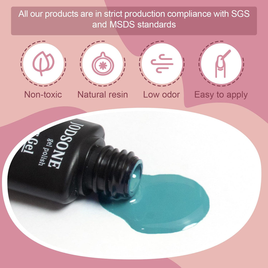 60 PCS Gel Nail Polish Kit | UV Light | 55 Beautiful Colors for Home & Salon