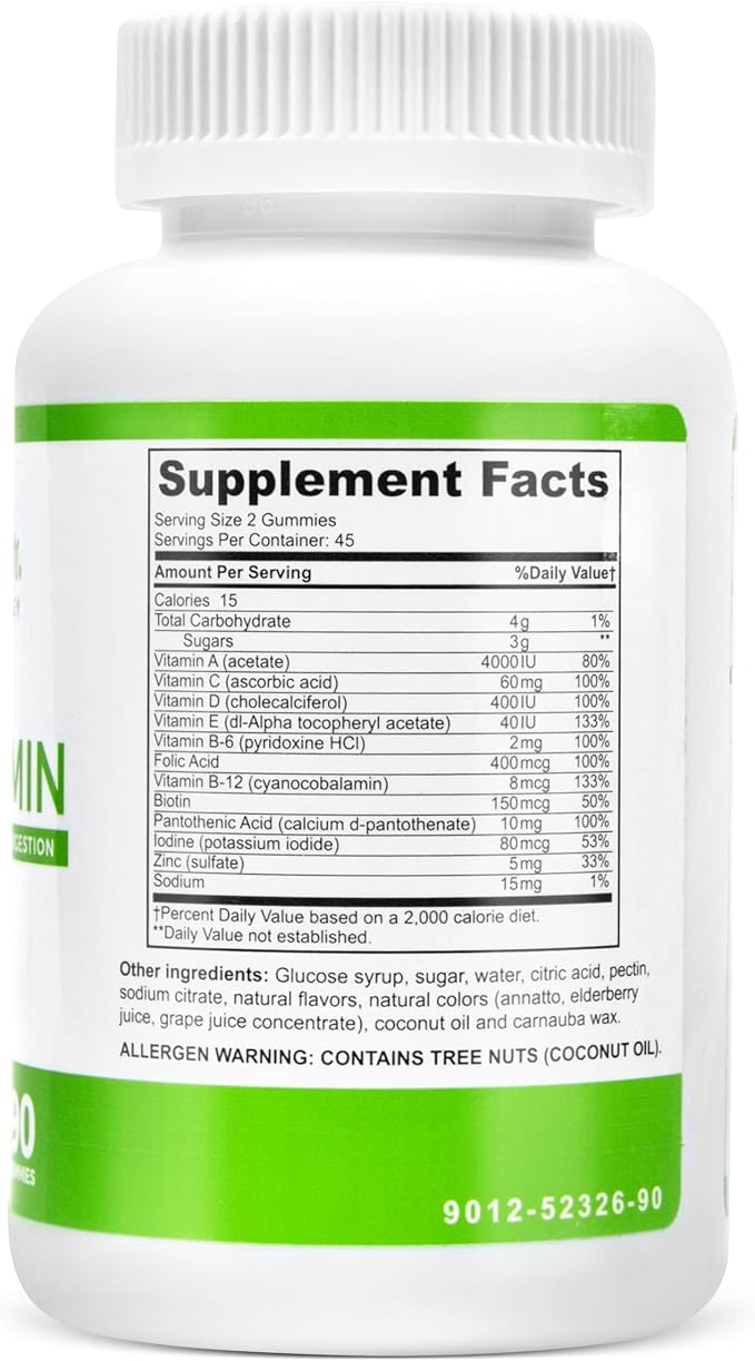 BariSlim Bariatric Chewable Multivitamin Gummies - Specially Formulated Gummy Vitamin for Patients After Weight Loss Surgery - Easy to Digest & Great Tasting Fruit Flavors | 90 Fruit Chews