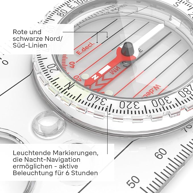 Silva Expedition 4 Rotatable Compass - 1:25k, 1:40k, 1:50k Scales - Advanced Navigation for Professionals - Hiking Compass