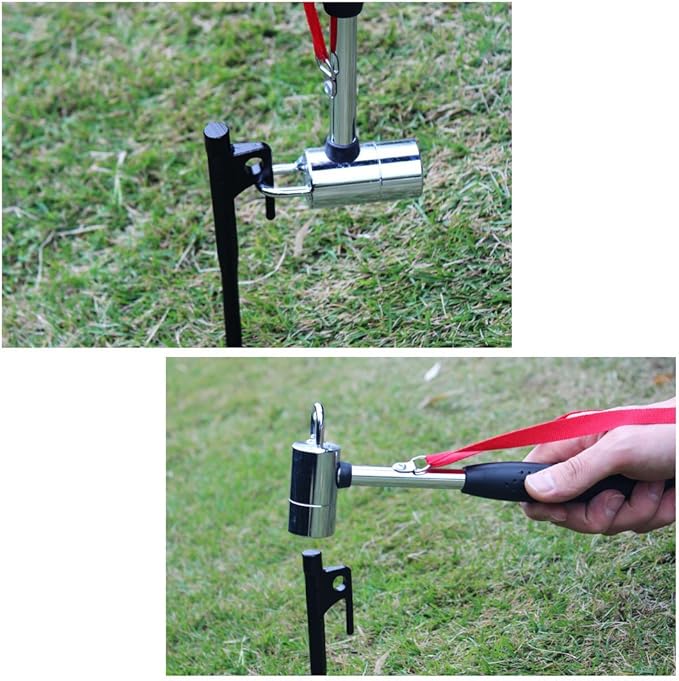 NEW Outdoor Camping Hammer Mallet Puller for Tent Pegs Stakes 30cm with holding strap