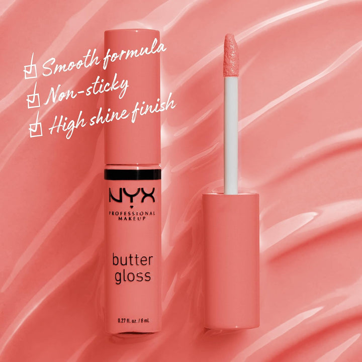 NYX Butter Gloss | Non-Sticky Lip Gloss - Creme Brulee | Natural Finish