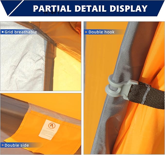 7.2 × 4 × 4 Feet Single Backpack Tent, Waterproof Camping and Hiking Tent can be Used by One Person, Light and Durable