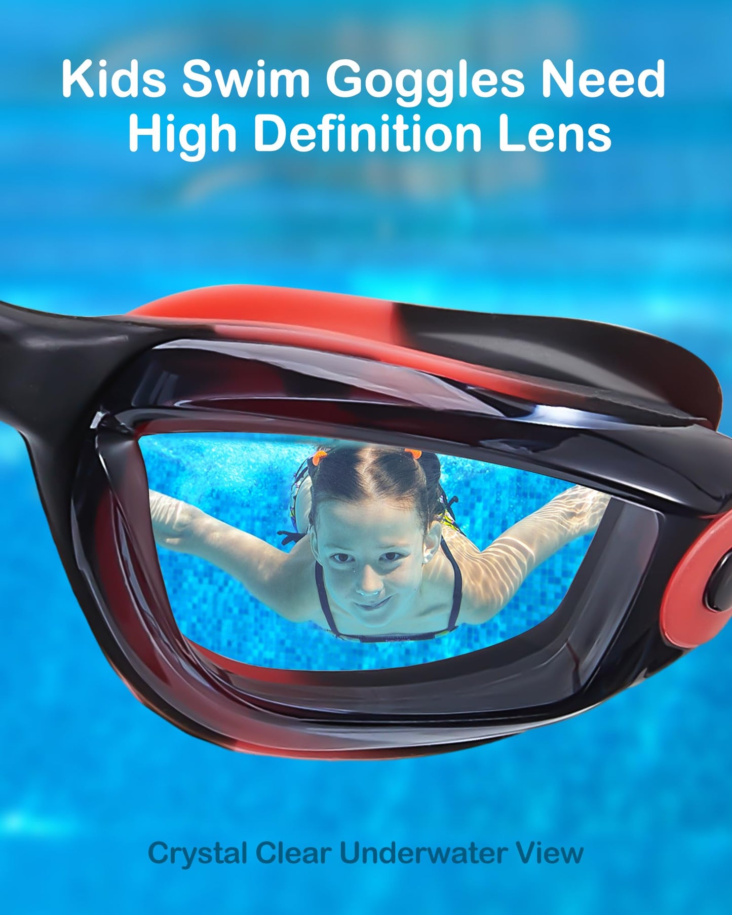 Aegend Kids Swim Goggles, Pack of 2 Swimming Goggles for Children Boys & Girls Age 3-14