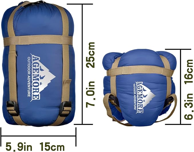 AGEMORE Ultralight Warm Weather Envelope Sleeping Bag, Lightweight Waterproof Compact Sleeping Bag, for Spring Summer & Fall, 75’’L X 30’’W Fit for Kids Teens Or Adults Outdoor Camping & Backpacking