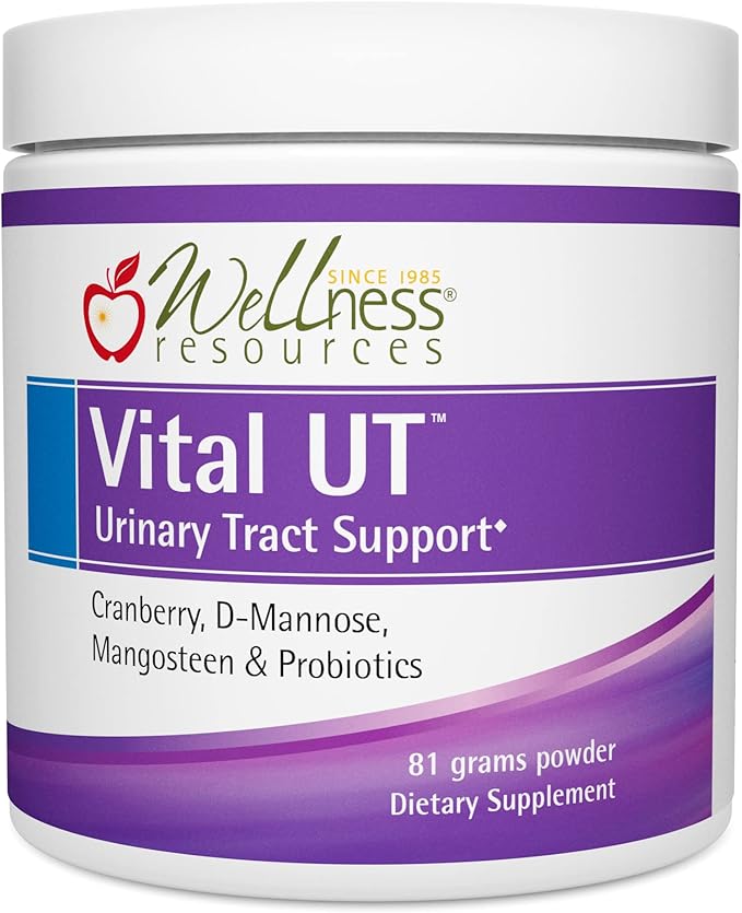 Vital UT Powder with D-Mannose, Cran-Max Cranberry, LactoSpore Probiotic for Urinary Tract and Bladder Health, 36mg PACs and 1 Billion Spore Probiotics Per Scoop (30 Servings)