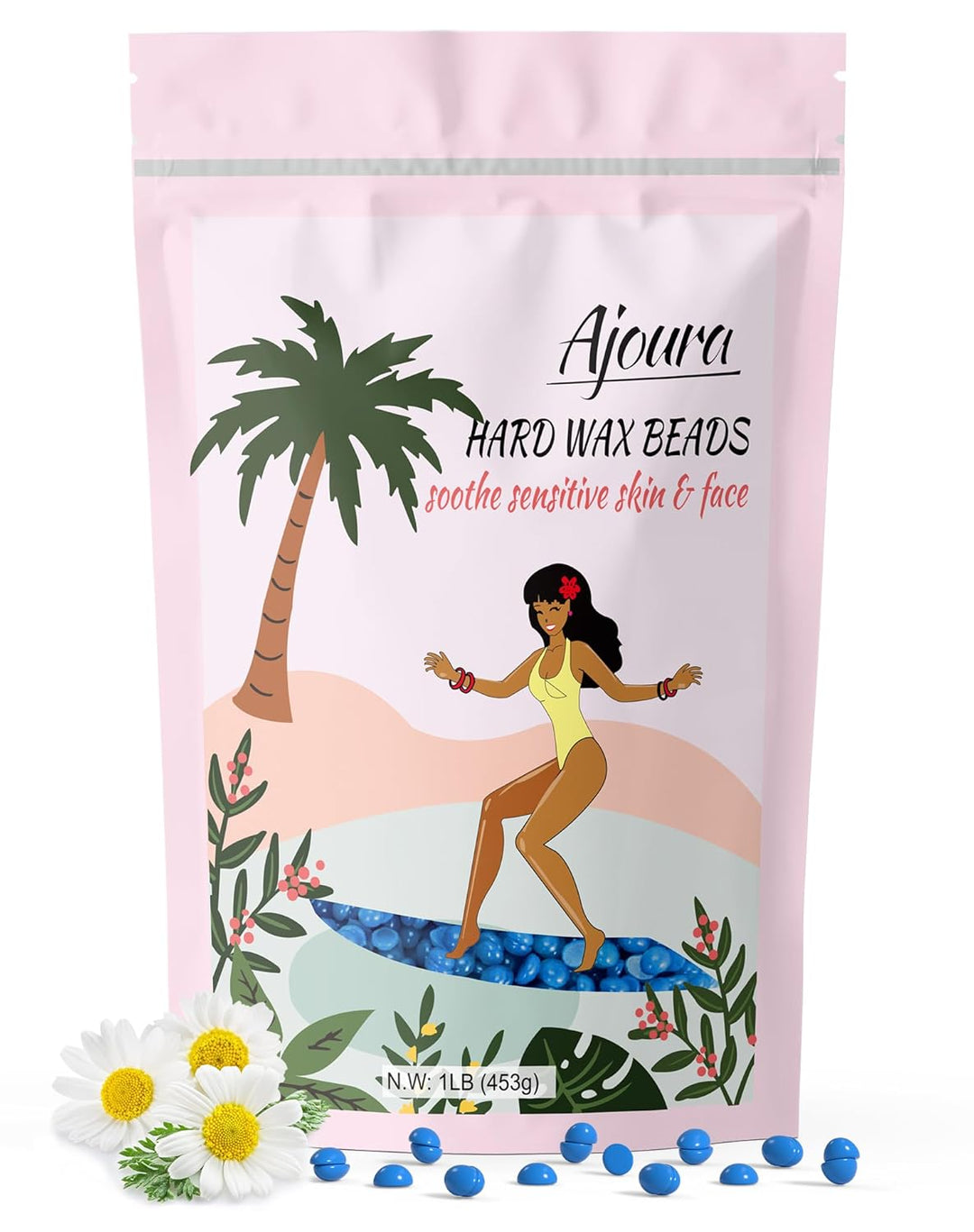 1Lb Hard Rose Wax Beans | Full Body Hair Removal | Refill for Wax Warmer