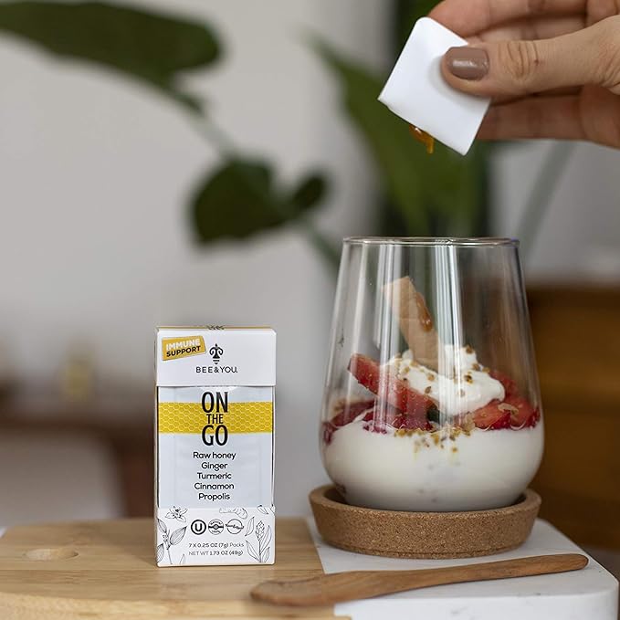 Bee and You Organic Royal Jelly Propolis Raw Honey Superfood Mix for Kids Immune Support 6.7 oz