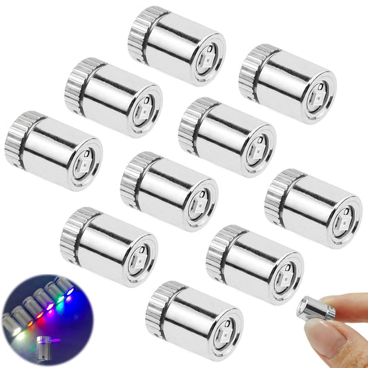 10Pcs Mini LED Lights Miniature Lights for Dollhouse Tiny Lights for Hand Craft Mini Spot Lights DIY Mini Electric Lights Gradient Small Decoration Dollhouse Accessories(7 Colors, Battery Included)