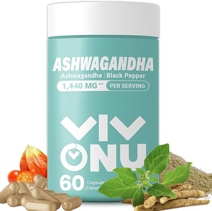 Ashwagandha Vegan Capsules is from Ashwagandha Powder & Root Extract KSM-66 | Black Pepper Extract | Releases Stress & Boosts Energy | Promotes Quality Sleep | 60 Coun