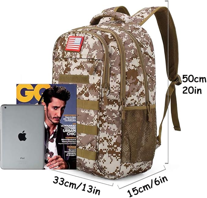 4land Camo Backpack for Boys,Army Boys Backpacks for Elementary Middle School Military,Camouflage Bookbag 40L