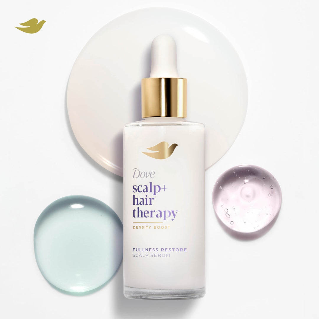 Dove Scalp + Hair Therapy Density Boost Serum Fullness Restore Visibly Thicker Hair In As Soon As 30 Days, Hydrating & Fast-Absorbing, Instantly Relieves Dry Scalp 2 Fl oz