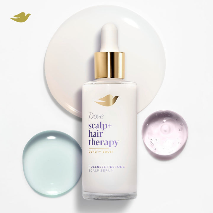 Dove Scalp + Hair Therapy Density Boost Serum Fullness Restore Visibly Thicker Hair In As Soon As 30 Days, Hydrating & Fast-Absorbing, Instantly Relieves Dry Scalp 2 Fl oz