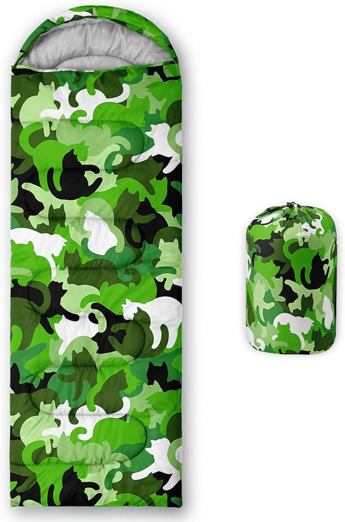 AILONEN Boys Sports Camping Sleeping Bags,Lightweight & Waterproof,3 Season Warm & Cool Weather,Black Player Basketball Sleeping Bags for Kids Adults,Travelling,Outdoors