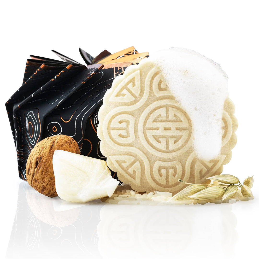 Viori Native Essence Shampoo Bar Made with Rice Water - Handcrafted All Natural Shampoo Bars - Sulfate Free