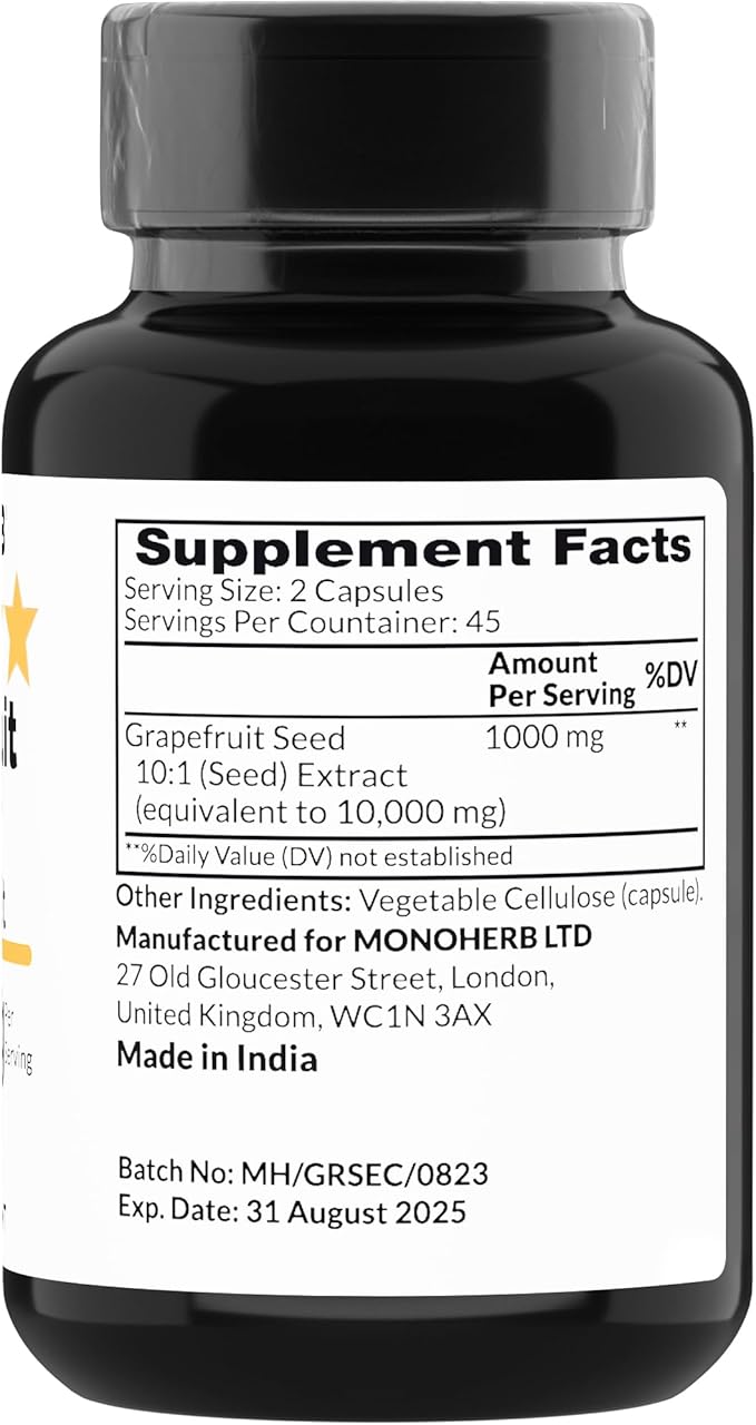 Grapefruit Seed Extract 1000 mg - 90 Vegetarian Capsules