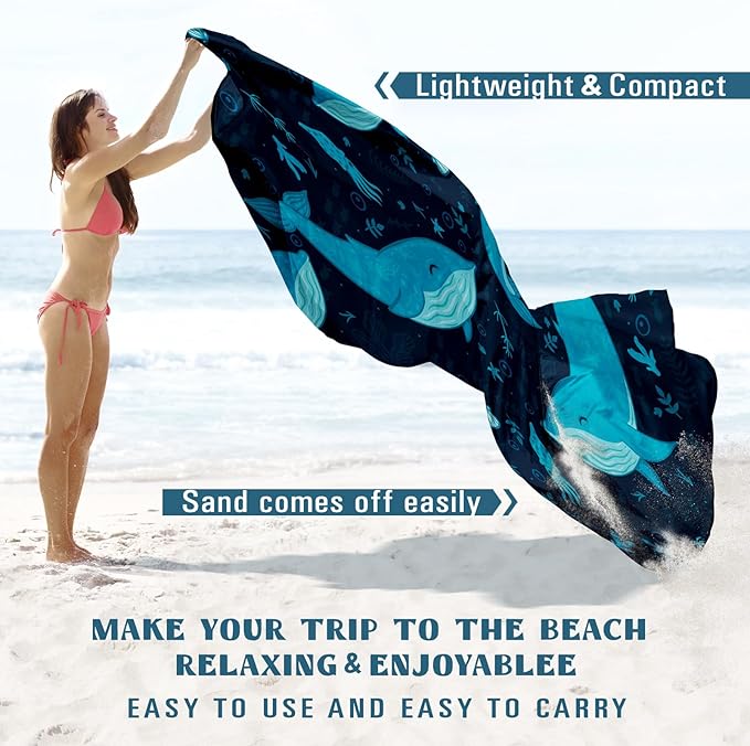 Beach Blanket Sandproof Waterproof 78''×81''1-5 Adults Oversized,Compact Lightweight Durable Beach Mat for Travel Camping Hiking Picnic Blanket