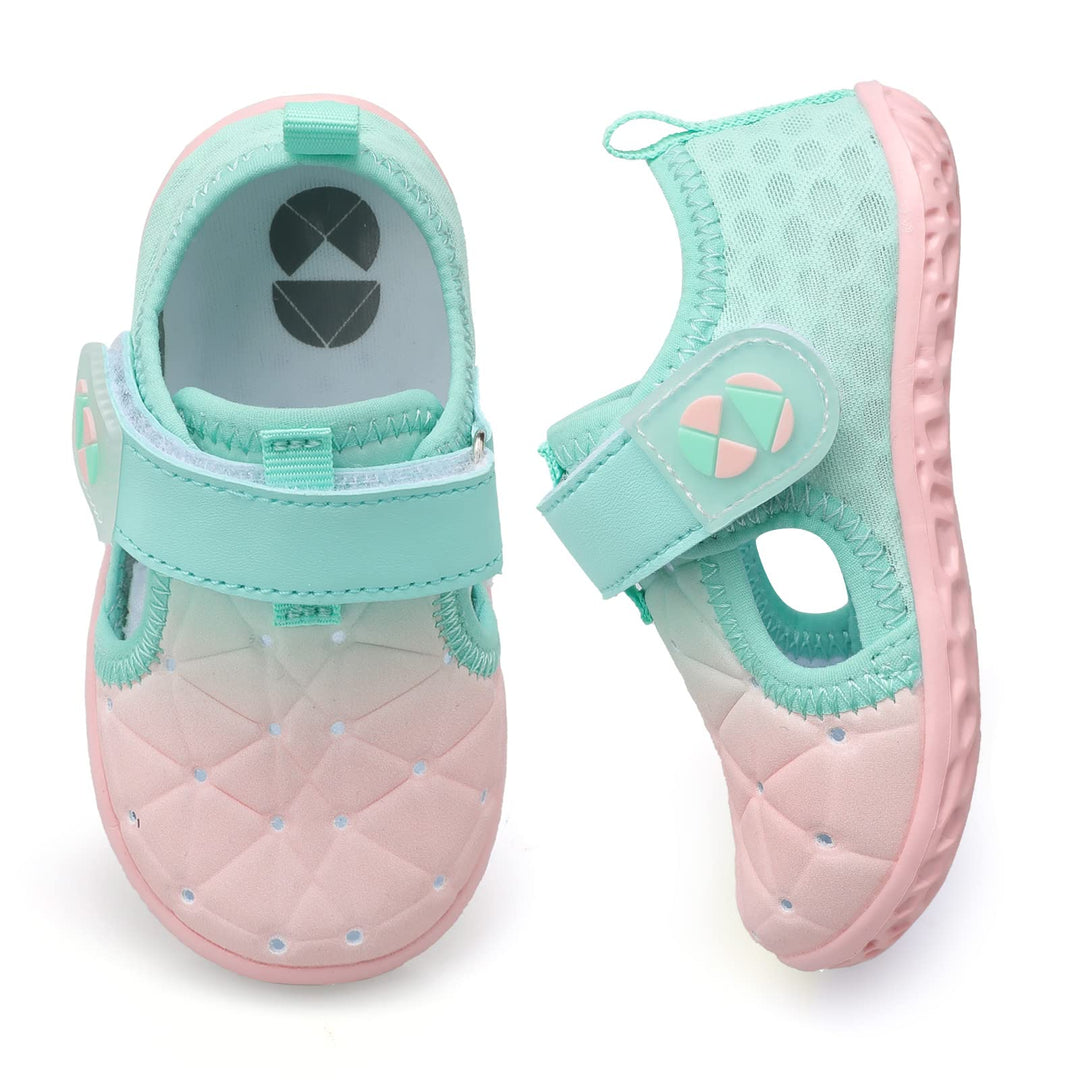 Toddler Water Shoes for Girls Kids Barefoot Swim Beach Aqua Shoes Breathable Quick Dry for Outdoor Water Sports Pool River 9-9.5 Toddler