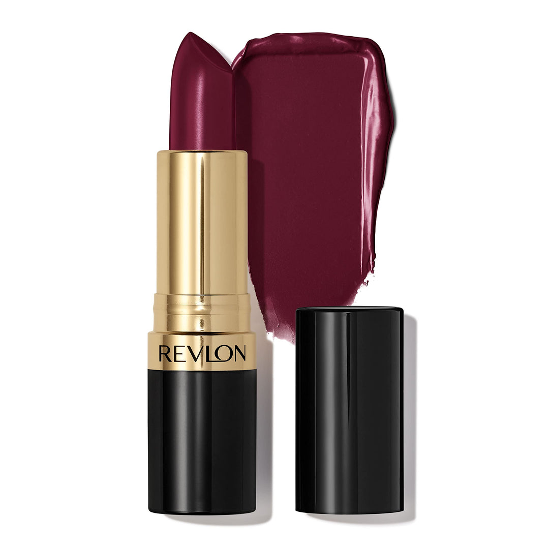 Revlon Lipstick, Super Lustrous Lipstick, Creamy Formula For Soft, Fuller-Looking Lips, Moisturized Feel In Berries, Black Cherr