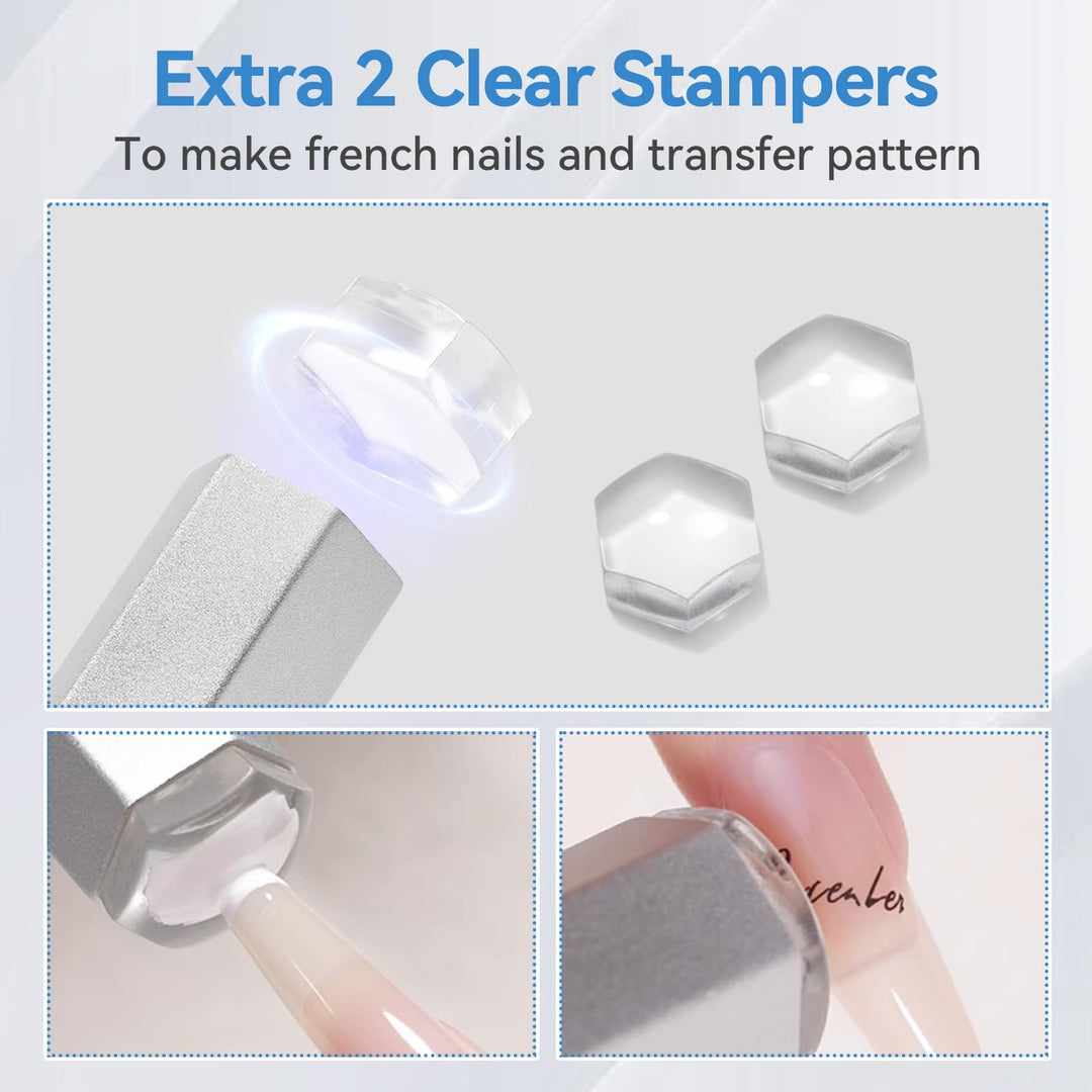 Born Pretty Handheld Magnetic U V Light for Nails, Metal Portable Mini Handheld U V Nail Light, Fast Curing U V Nail Dryer Nail Stamper Magnetic Stand Wireless Handheld LCD Display Screen