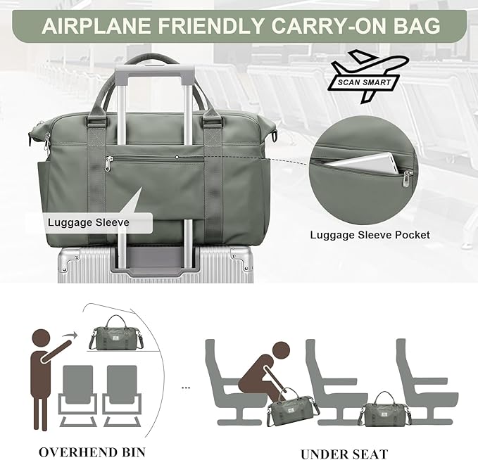 Travel Duffel Bag,Sports Tote Gym Bag,Shoulder Weekender Overnight Bag for Women