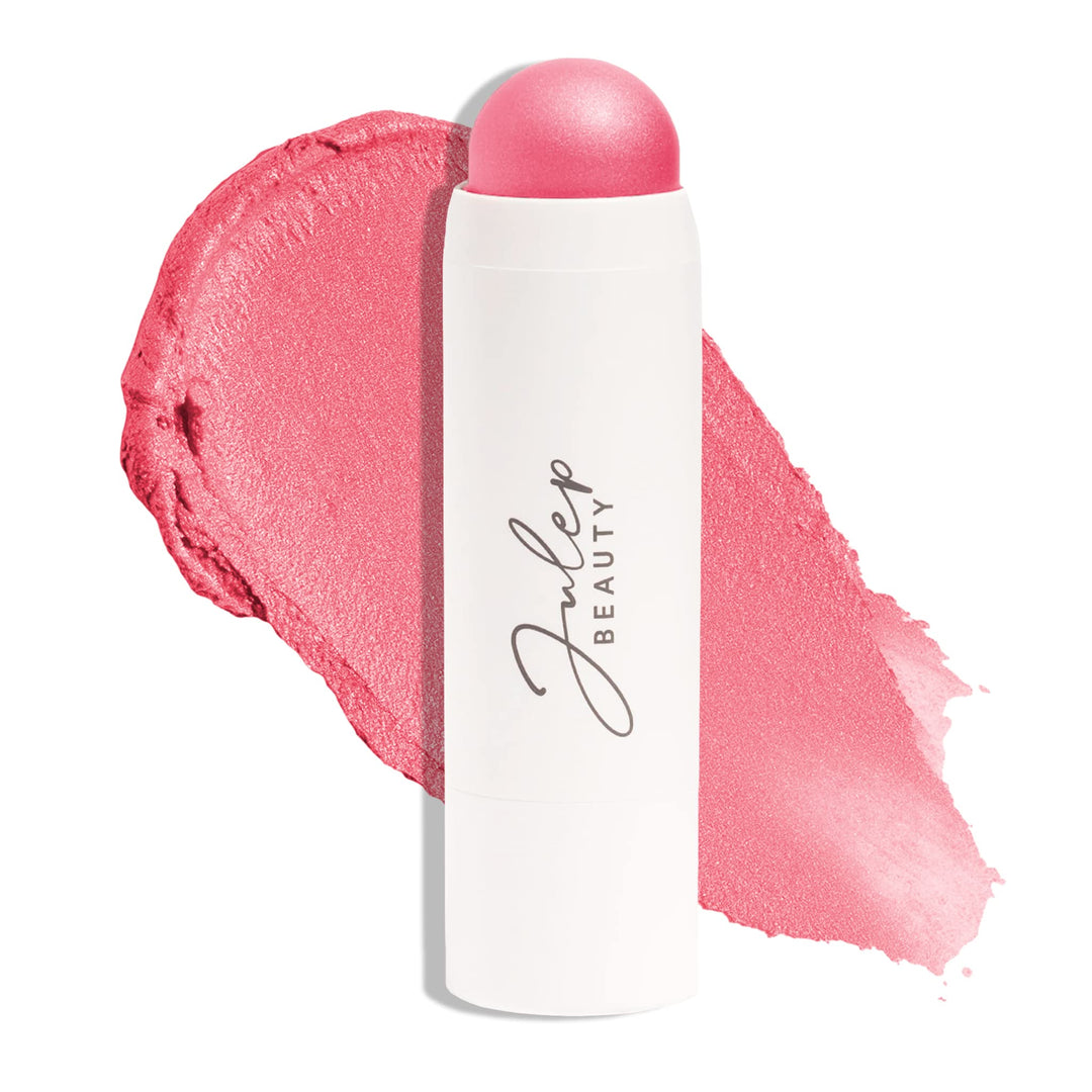 Julep Skip The Brush Cream To Powder Blush Stick - Peony Pink - Blendable And Buildable Color - 2-In-1 Blush And Lip Makeup Stic