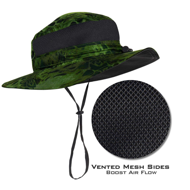 KastKing Sol Armis UPF 50 Boonie Hat - Sun Protection Fishing Hat, Beach & Hiking Hat, Paddling, Rowing, Kayaking Hat,Ambush