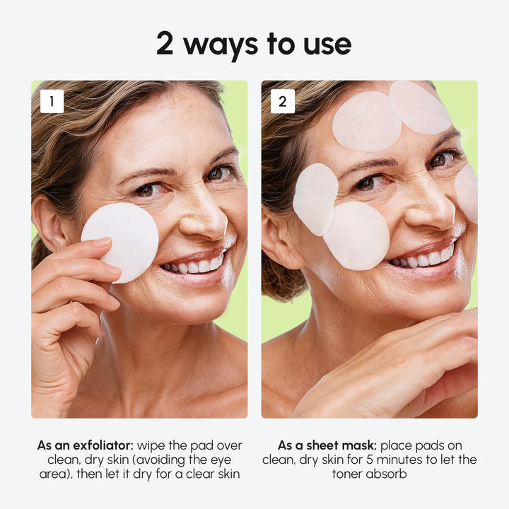 Collagen Toner Pads with Retinol | Hydrating Anti-Aging Wipes for Skin