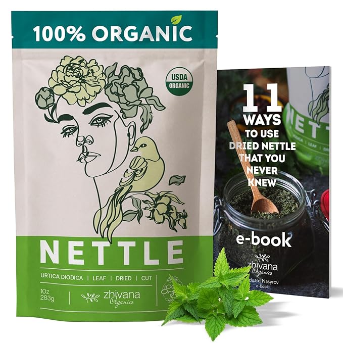 Stinging Nettle Tea Organic Loose Leaf - Dried Nettles Herb, Ortiga Tea – Cleanse Body, Remove Toxins, Easy Allergy – 10 oz