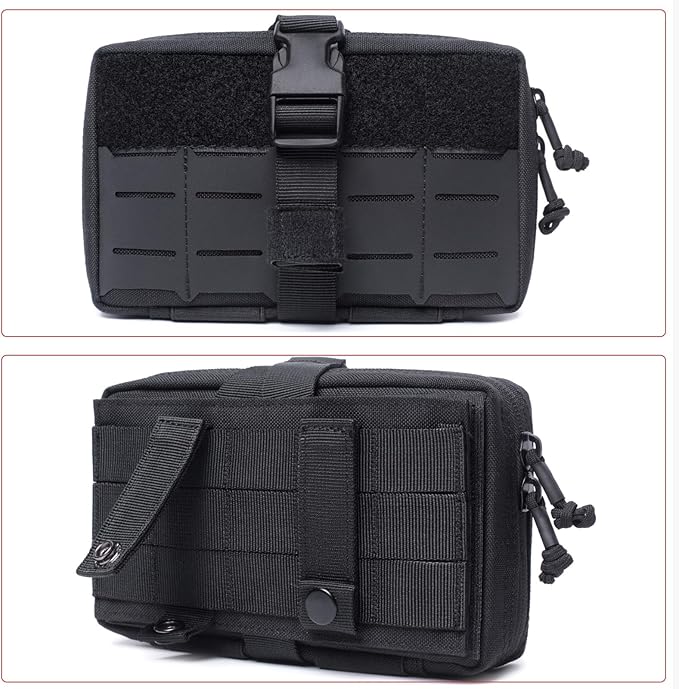 Azarxis Equipment Multi-Purpose Tactical EDC Admin MOLLE Pouch Utility Tools Bag Organizer Military Waist Belt Modular Attachment