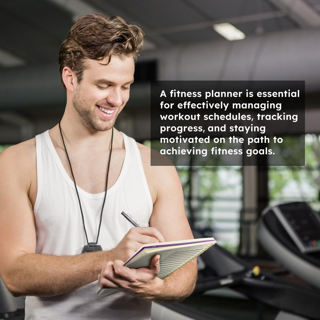 Fitness Workout Journal for Women & Men, A5(5.5" x 8.2") Workout Log Book Planner for Tracking, Progress, and Achieving Your Wellness Goals - Purple