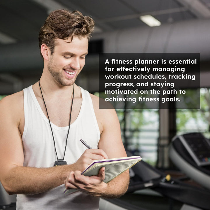 Fitness Workout Journal for Women & Men, A5(5.5" x 8.2") Workout Log Book Planner for Tracking, Progress, and Achieving Your Wellness Goals - Purple