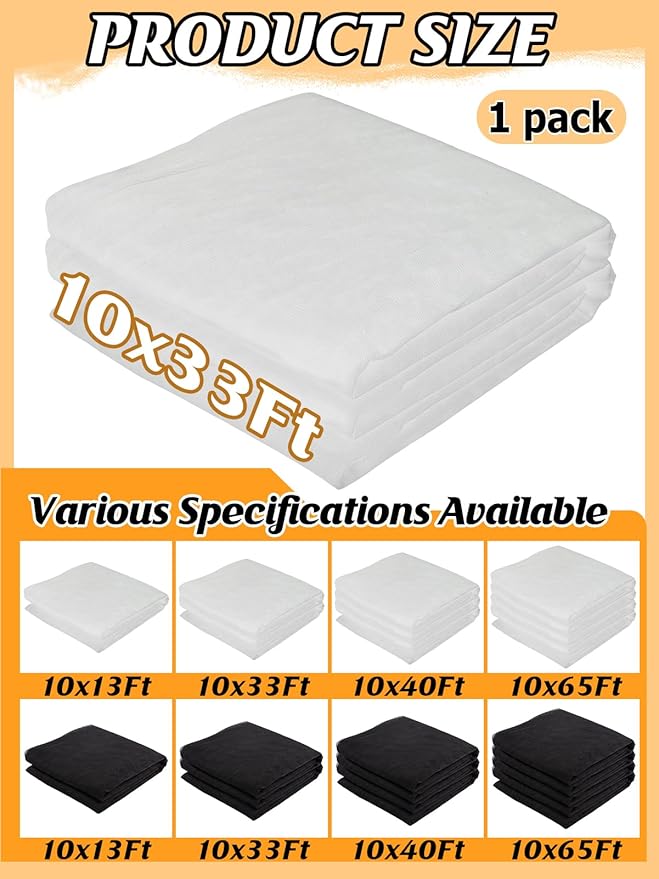 Mosquito Net for Patio - 10Ft x 33Ft for Each Garden Mesh Screen Barrier, Super Dense Patio Netting for Balcony Porch Umbrella Fruit Tree Gazebo Canopy RV Camping, White