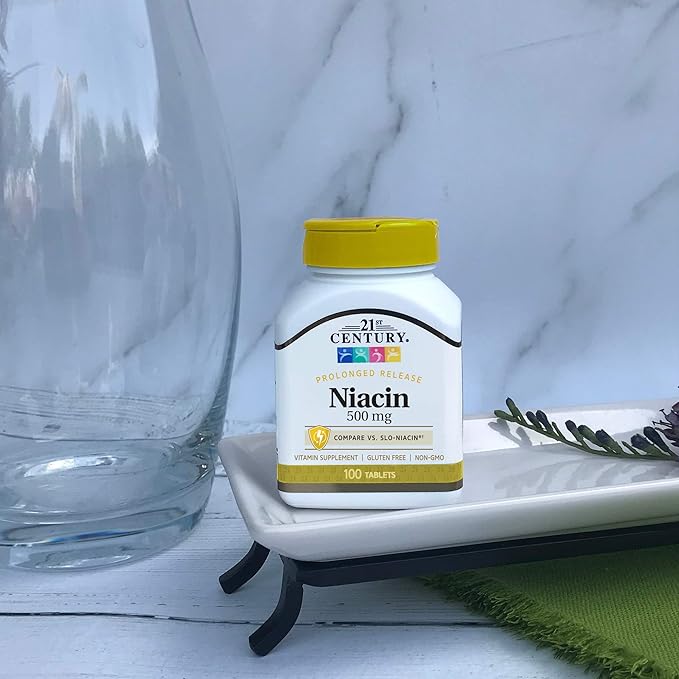 21st Century Niacin 500 mg Prolonged Release Tablets, 100 Count (27474) (Pack of 2)