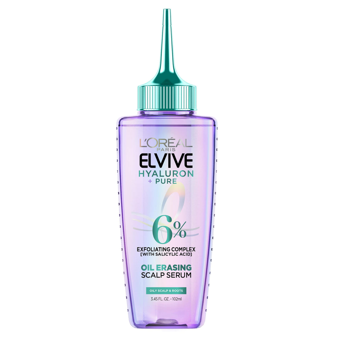 L'Oreal Paris Elvive Hyaluron + Pure Oil Erasing Scalp Serum with Salicylic Acid For Oily Hair, 3.45 Fl Oz