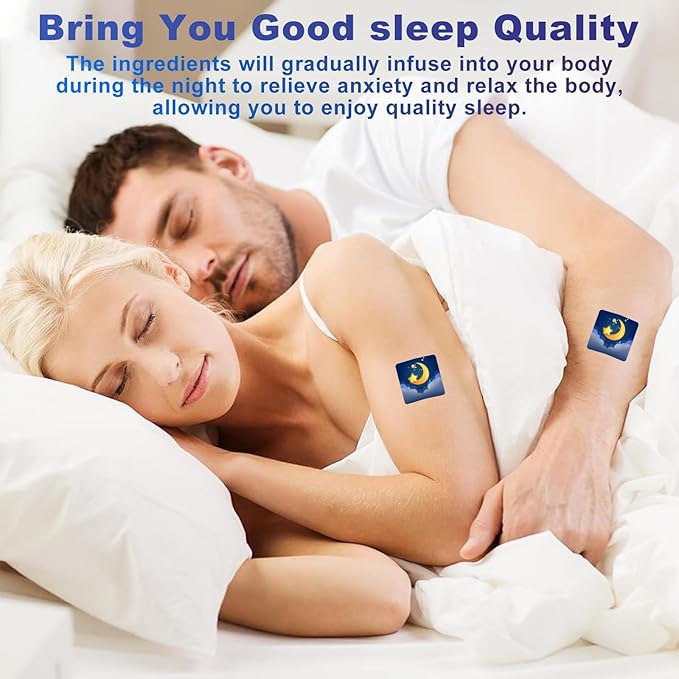 72 Sleep Patches for Adults Extra Strength, Sleep Patch with Melatonin & Valerian, All-Natural Deep Sleep Support Patches for Women & Men, Long-Lasting Night Comfort