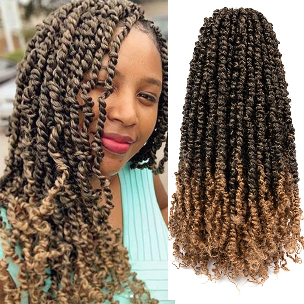 Umylar 22 Inch Pre-Twisted Passion Twist Crochet Hair 8 Packs Pre-Looped Passion Twist Braids Crochet Hair For Women Synthetic B