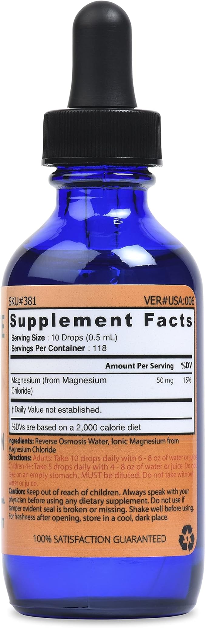 (Glass Bottle) Good State Liquid Ionic Magnesium Ultra Concentrate (10 Drops Equals 50 mg - 100 Servings per Bottle)